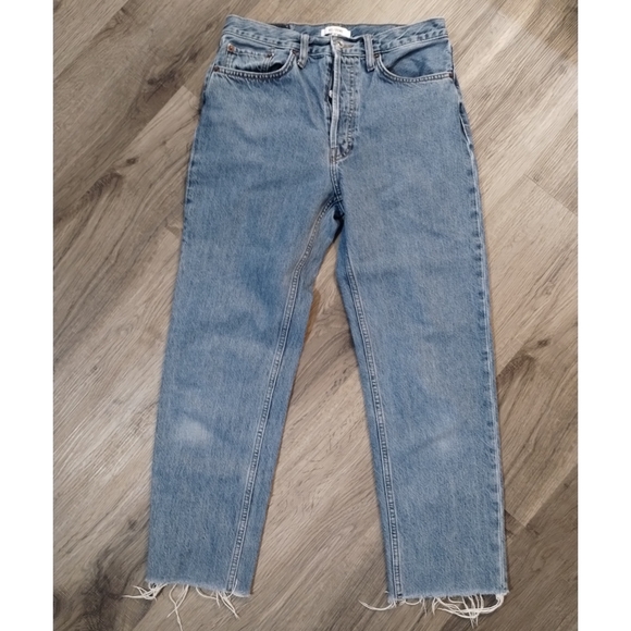 Re/Done Mid 70s High Rise Rigid Stovepipe Jeans - Picture 2 of 13